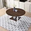 NicBex 45.67"Farmhouse Round Dining Table,Kitchen Table with Brown Tabletop for 4 Seaters,Brown - 4 of 4