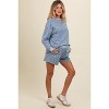 Pinkblush Blue Checkered Plaid Pullover Shorts Maternity Set - 3 of 4