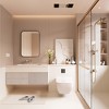 Rectangular Framed Tempered Glass Wall-Mounted Bathroom Vanity Mirror - 3 of 4