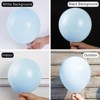 PartyWoo Balloons Baby Blue Light Pastel Sky Aqua 18 12 10 5 Inch 142 pcs - 3 of 4