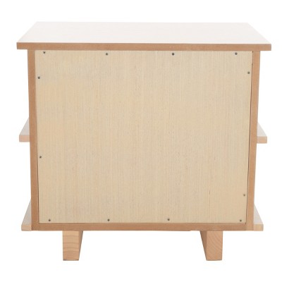 Nordic Light Brown 2 Drawer Wooden Night Table