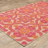 Captiv8e Designs Costa Mixed Pile Floral Medallions Sand/Pink Indoor/Outdoor Rug - 3 of 4