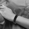 Black Bow Jewelry Men's Black Leather Cord & Stainless Steel Double Row Bracelet, 8.5 In - 4 of 4