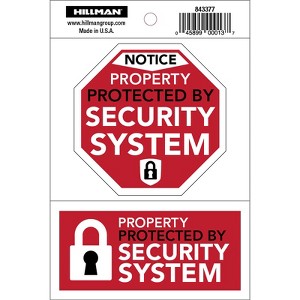 Hillman English White Security Decal 4 in. H X 6 in. W - Case of 6 - 1 of 1