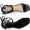 Allegra K Women's Strappy Lace Up Slingback Kitten Heel Sandals - 4 of 4