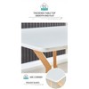 Okak Modern Dining Table 47" Minimalist Wood Table Metal Shelf Metal Heat Transfer Legs for Dining Room Kitchen Office - 2 of 4