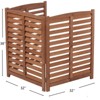 SEVOBAL Garden Fences and Gates 3 Section Outdoor Air Conditioner Fence Screen, Outside Wood Privacy Fence, Backyard Garden Patio, Brown, 32"*32"*38" - 3 of 4
