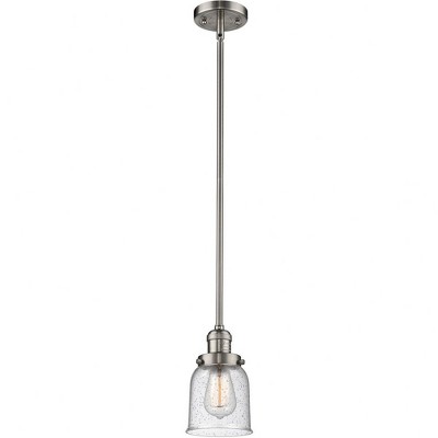 Bell - 1 Light Stem Hung Mini Pendant In Industrial Style-10 Inches Tall and 5 Inches Wide
