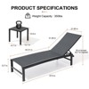 Crestlive Products Chaise Lounge Chair Outdoor Set of 2 Adjustable 5 Positions Pool Tanning Recliner Outdoor Lounge Furniture - 3 of 4