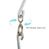 Unique Bargains Carbon Steel Swivel Corrosion-resistant Three-Prong Meat Hooks 3 Pcs - 4 of 4