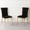 KTMBDW Modern Velvet Dining Chairs Living Room Chairs Upholstered Side Chair with Metal Legs for Dining Room Living Room - 2 of 4