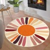 Luxurious Pearl Velvet Rug with Scorching Sun Print, Foldable, Non-Slip, Kid & Pet Friendly, Easy Care for High-Traffic Areas - 3 of 4