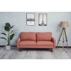 Linen Sofa Modern Couch Comfy Loveseat with Wooden Legs for Living Room, Bedroom, Office - 4 of 4