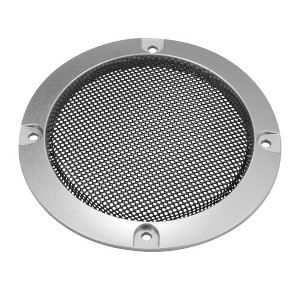 Unique Bargains Round Mesh Trim Car Auto Speaker Grille Cover Silver Tone - 1 of 4