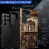 BONGEEK Case Compatible with Samsung Galaxy S24 Ultra,Scratch Resistant Hybrid 6-Layer Hard Shell Bright Phone Case,Books Flower Vintage Dark - 4 of 4