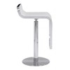 Barstool 35"H, Faux Leather White Finish Seat With Chrome Steel Frame By Zuo Modern - 3 of 4