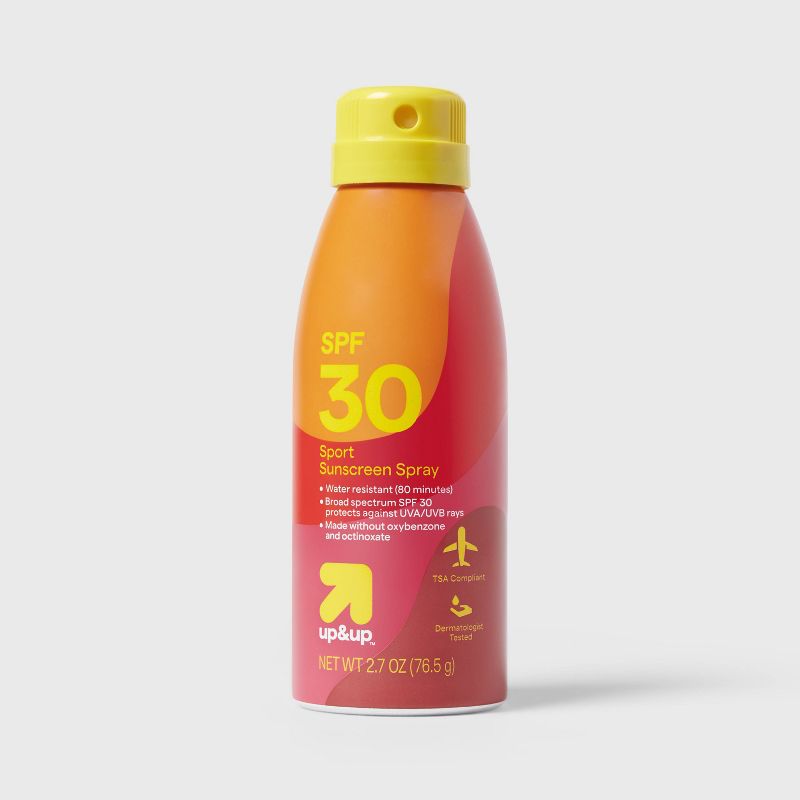 Sport Sunscreen Spray - SPF 30 - 2.7oz - up&up™: Whole Body, Scented, With Homosalate, Travel Size