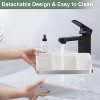 ATTOP Detachable 7 Slots Kids Toothbrush and Toothpaste Holde Drainage for Bathroom Accessories Organization Counter Vanity Storage, Wood - 3 of 4