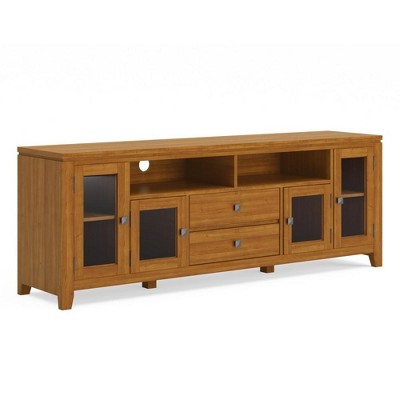 Farmhouse Brown Solid Wood 72" Wide TV Media Stand