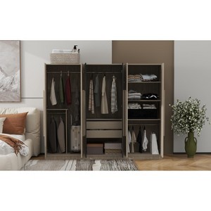 UPHA 6-Doors Wooden  Wardrobe Storage for Bedroom with Big Drawers - 1 of 4