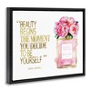 Stupell Industries Fashion Designer Perfume Gold Pink Watercolor Inspirational Word Floating Frame Canvas Art, Black, 31" x 25" - 2 of 4