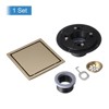 Unique Bargains 304 Stainless Steel Flange Square Rapid Drainage Kitchen Shower Drain - 3 of 4