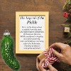 4E's Novelty Blown Glass Pickle Ornament - Christmas Pickle Decoration, 4’’ Pickle Ornaments for Christmas Tree & Pickle Ornament in Transparent Green - 3 of 4