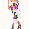 LA LEELA Women's Summer Sarong Bikini Wraps Cover up Skirt Wrap Bathing suit Swimwear Swimsuit Beach Coverup for Women One Size White, Floral - 4 of 4