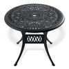 NicBex Outdoor Dining Table,Round Patio Table with Black Frame and Umbrella Hole for 4 to 6 Chairs,Outdoor Furniture,Black - 2 of 4