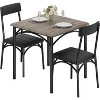 Round Dining Table Set for 2, Circle Kitchen Table and Chairs, Dining Room Table Set with Upholstered Chairs - 3 of 4