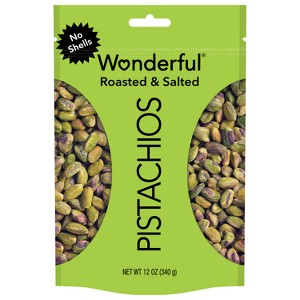 Wonderful Roasted & Salted No Shells Pistachios - 12oz - 1 of 4