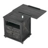 Resenkos Lift Top Desk Cart, Mobile Rolling Table, Wood Storage Cabinet with Drawers, Adjustable Height Utility Cart, - 4 of 4