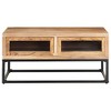 vidaXL Coffee Table Natural wood Solid acacia wood, powder-coated steel - 4 of 4