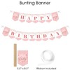 Big Dot of Happiness Pink Rose Gold Birthday - Happy Birthday Party Supplies - Banner Decoration Kit - Fundle Bundle - 3 of 4