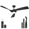 52" Ceiling Fan With Lights Remote Control 3CCT Dimmable 7 Speeds Reversible Noiseless Modern Dc Motor Ceiling Fan for Kitchen, Living Room - 2 of 4