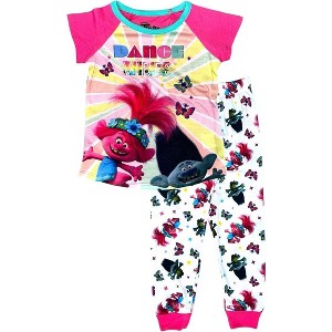DreamWorks Trolls Little/Big Girls Short Sleeve 2-Piece Pajama Sets - 1 of 3