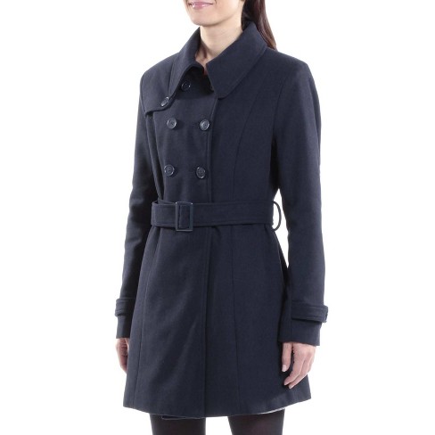 Alpine Swiss Bella Womens Wool Coat Button Up Jacket Belted Blazer - Alpine  Swiss