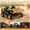 Ride On Dump Truck,Ride On Car Toy with Remote Control,Electric Dump Bed,Shovel, 12V Construction Vehicle for Kids - 2 of 4