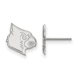 Black Bow Jewelry 14k White Gold Louisville Cardinals NCAA Post Earrings - 1 of 3