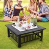 SUGIFT 3 in 1 Outdoor Square Fire Pit Table - 3 of 4