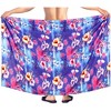 HAPPY BAY Men's Summer Long Vacation Sarong Beachwear Holidays Wrap Lava Lava Beach Cover Up Sarongs For Men One Size Blue, Floral - 3 of 4