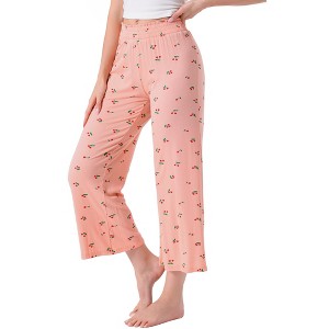 INSPIRE CHIC Women's Pajama Pants Soft Lounge Casual Trousers Wide Leg Pajama Bottom - 1 of 4
