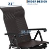 GustoWave Patio Folding Rattan Leisure Chair With Footrest And Backrest, Suitable For Garden Beach Balcony - 4 of 4