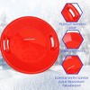Slippery Racer Heavy-Duty Cold Weather Downhill Pro Adults and Kids Plastic Outdoor Winter Saucer Disc Snow Sleds with Handles. (3 Pack) - 3 of 4