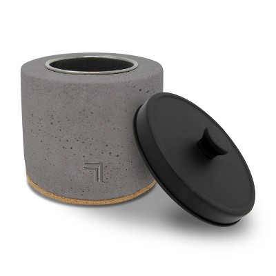 Gray Concrete Tabletop Fire Pit with Lid