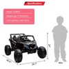 24V 2-Seater Kids Ride on Car with Remote Control, Lockable Doors, Music & LED Lights, Off-Road Electric UTV with Anti-Shock Design - 3 of 4