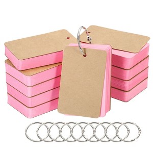 Unique Bargains Memory Learning Office Blank Index Cards with Ring 500 Pcs - 1 of 4