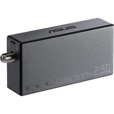 ASUS 2.5Gbps Ethernet Over Coax Adapter (MA-25 1 Pack) MoCA 2.5 High Speed Internet Mesh backhaul TV Streaming Black Manufacturer Refurbished