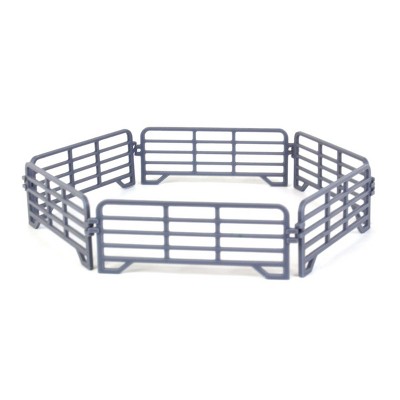 3D to Scale 1/64 Pack of 6 3D Printed Gray Plastic Interlocking Fence Panels 64-318-GY