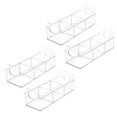 mDesign Plastic Kitchen Tea Bag Organizer Storage Caddy Holder, 4 Pack - Clear